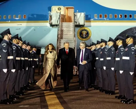 Donald Trump Touches Down in UK for Second State Visit Amid Protests Assemble in Windsor